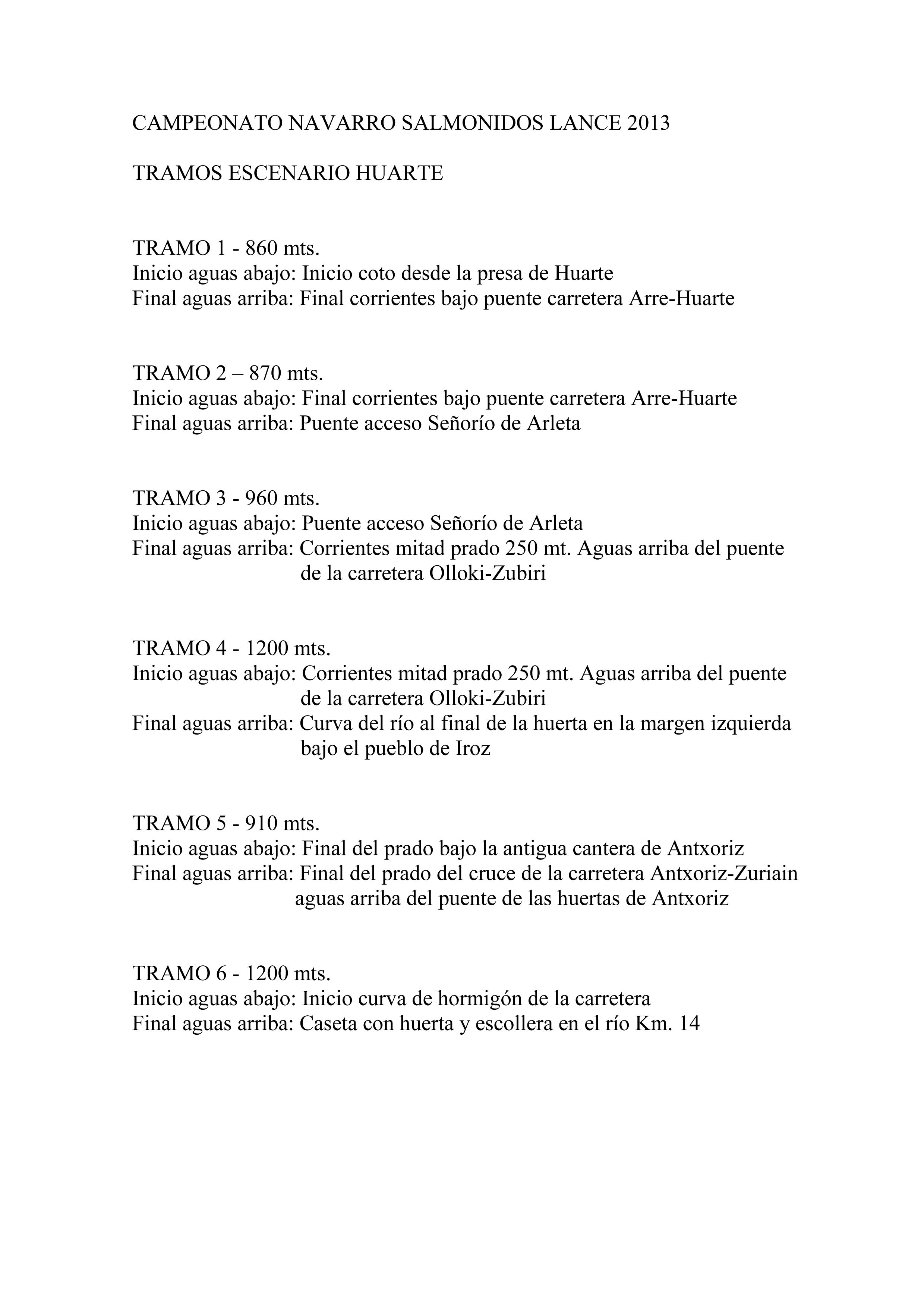 Escenario Coto Intensivo de R&iacute;o Arga- Huarte